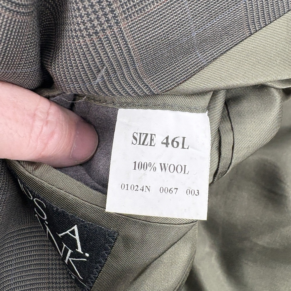 Brooks Brothers Explorer Regent Fit Sport Coat Blazer‎ 46L Mens Brown Check Wool - Picture 5 of 12